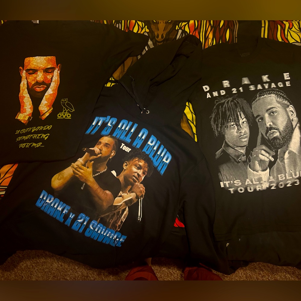 DRAKE&21SAVAGE™️2023 Various Official It's All A Blur Tour Merchandise